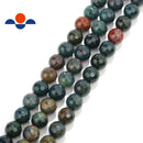 natural bloodstone faceted round beads