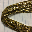 copper gold silver gray plated hematite smooth cube beads