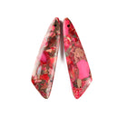 Hot Pink Sea Sediment Jasper Pendant Earrings Sold Per Pair