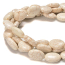 White Turquoise Oval Shape Beads Size 15x20mm 15.5'' Strand