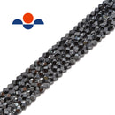 gray hematite faceted nugget beads