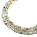 multi color amazonite faceted rondelle