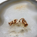 rose gold plated copper with micro pave clear zircon clasp