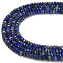Natural Lapis Faceted Rondelle Beads Size 3x6mm 5x8mm 15.5'' Strand