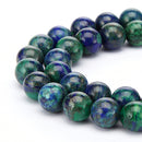 chrysocolla smooth round beads 