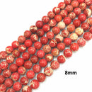 Red Sea Sediment Jasper Smooth Round Beads 4mm 6mm 8mm 10mm 12mm 15.5" Strand