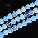 Opalite Heart Shape Beads Size 10mm 12mm 15.5'' Strand