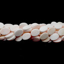 Pink Queen Conch Shell Smooth Flat Oval Coin Beads Size 10x14mm 12x16mm 15.5" Strand