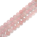 Natural Rose Quartz Smooth Round Beads Size 16mm 15.5'' Strand