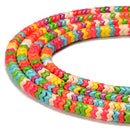 Multi Color Howlite Turquoise Interlocking Snake Beads 6mm 8mm 10mm 15.5" Strand
