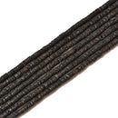 Natural Black Lava Rock Heishi Disc Beads Size 2x4mm 15.5'' Strand