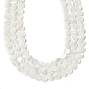 Iridescent White Mother of Pearl MOP Shell Coin Beads 6mm 8mm 10mm 15.5'' Strand