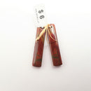 red creek jasper pendant earrings rectangle shape