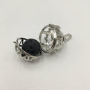 silver metal oil diffuser pendant teardrop