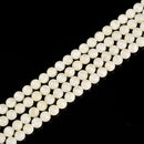 Iridescent White Mother of Pearl MOP Shell Smooth Round 3mm to 12mm 15.5'' Strd