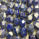 natural lapis lazuli faceted nugget chunk beads