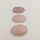 natural rose quartz cabochon smooth oval