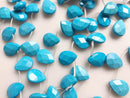 blue howlite turquoise faceted teardrop beads