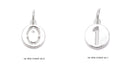 925 Sterling Silver Number Zero to Nine Pendant Charm Size10mm Sold 3Pcs Per Bag