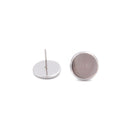 304 Stainless Steel Silver Earring Studs Ear Post Size 12mm 24 Pieces Per Bag