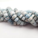 aquamarine faceted rondelle wheel Discs beads