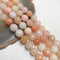 natural pink aventurine faceted round beads