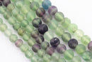 large hole fluorite matte round beads