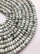 Sesame Kiwi Jasper Smooth Rondelle Beads 5x8mm 6x10mm Approximate 15.5" Strand