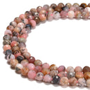 Natural Pink Opal Faceted Hard Cut Round Beads Size 5mm 6mm 15.5'' Strand