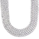 Natural Clear Quartz Faceted Coin Beads Size 6mm 8mm 15.5'' Strand