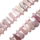 kunzite graduated smooth teardrop beads