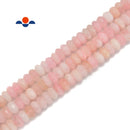 Natural Pink Morganite Faceted Rondelle Beads Size 5x8mm 15.5" Strand