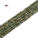 Natural Green Apatite Faceted Square Cube Dice Beads Size 4mm 15.5" Strand