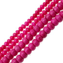 pink magnesite turquoise smooth rondelle