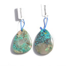 blue green chrysocolla pendant teardrop or irregular shape