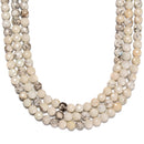 White Turquoise Faceted Coin Beads Size 6mm 15.5'' Strand