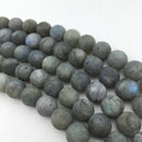 labradorite matte round beads