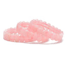 rose quartz faceted oval bracelet bangle