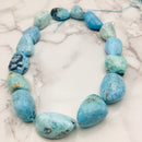 natural blue opal nugget beads