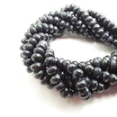 blue sandstone faceted rondelle beads