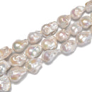 White Fresh Water Pearl Baroque Shape Beads Size15x25-20x30mm 15.5'' Strand
