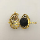 gold metal oil diffuser pendant teardrop