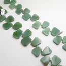 nephrite jade graduated trapezoid slab slice beads
