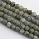 large hole labradorite matte round beads