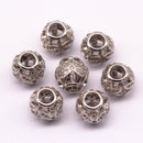 silver plated ball shape charm