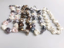 Shell Pearl Necklace Nugget Mix w/Pink Color Approx 22-28mm 17" Inches Long