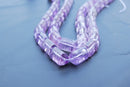 purple quartz smooth triangular shape beads
