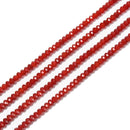 Natural Carnelian Faceted Rondelle Beads Size 4x6mm 5x8mm 15.5'' Strand
