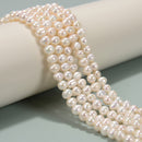 Natural White Fresh Water Pearl Potato Shape Beads Size 5-6mm 13.5'' Strand