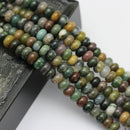 large hole indian agate smooth rondelle beads